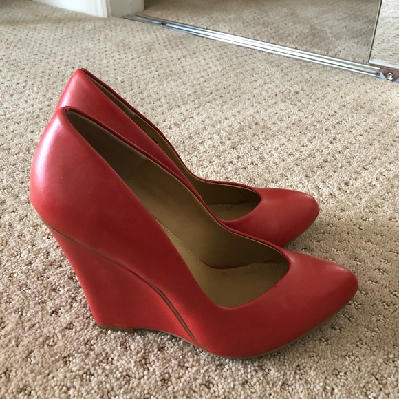 Mia coral wedge shoes - Picture 2 of 4